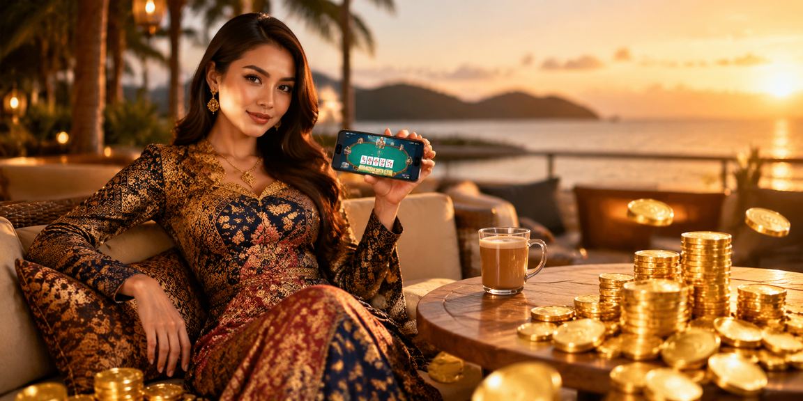 Pemain Teen Patti berbaju batik di Kota Kinabalu bermain dengan gaya tempatan