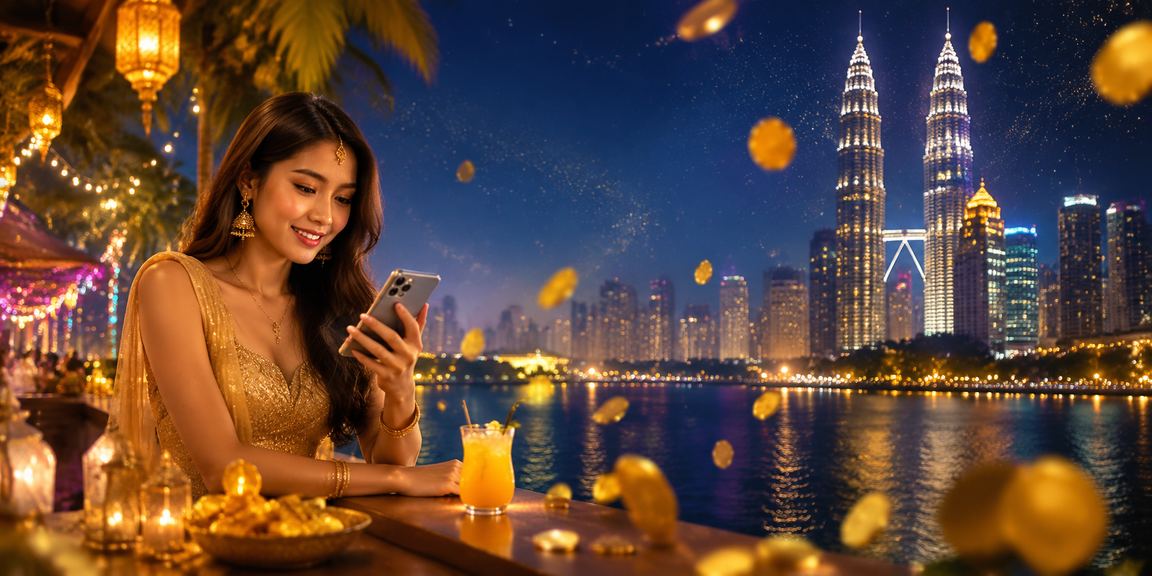 Pengguna Kuala Lumpur mengakses platform kasino mudah alih webet dengan telefon pintar bergaya Melayu